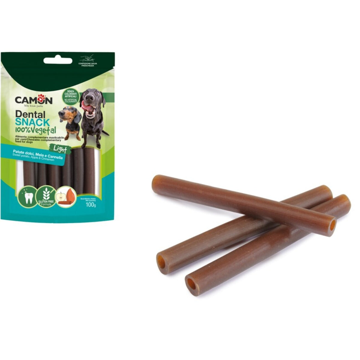 Veggie Snack Sticks Dental – Süßkartoffel, Apfel & Zimt für Hunde 🐶 – 100 g