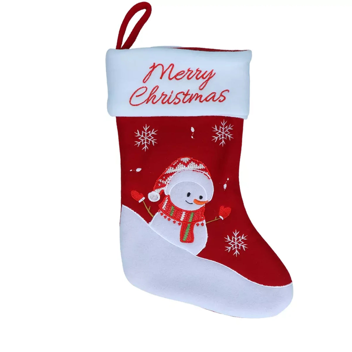 Xmas Weihnachtsstrumpf Christmas Stocking XXL – Snowman 20 x 38 cm