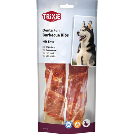 Denta Fun Barbecue Chewing Ribs – Duck, 17 cm, 2 St./110 g