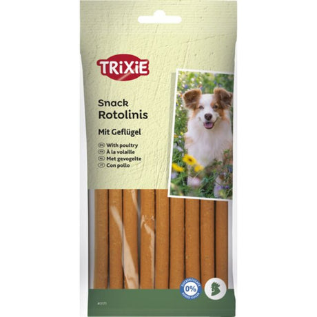 Kaustange Rotolinis für Hunde – Geflügel, 12 Stück,120g, ca. 12 cm