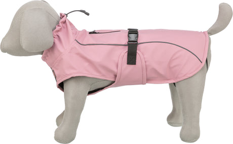 TRIXIE Hunde Regenmantel Vimy – wasserdicht, mit Bauchschutz & Reflektoren | Pink, Flieder & Orange