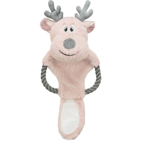 Xmas Weihnachten Rentier mit Tau aus Softplüsch Hundespielzeug – 47 cm