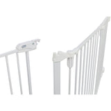 Absperrgitter, 5 Elemente, mit Tür, 62,5–300 × 76,5 cm – 62,5–300 × 76,5 cm