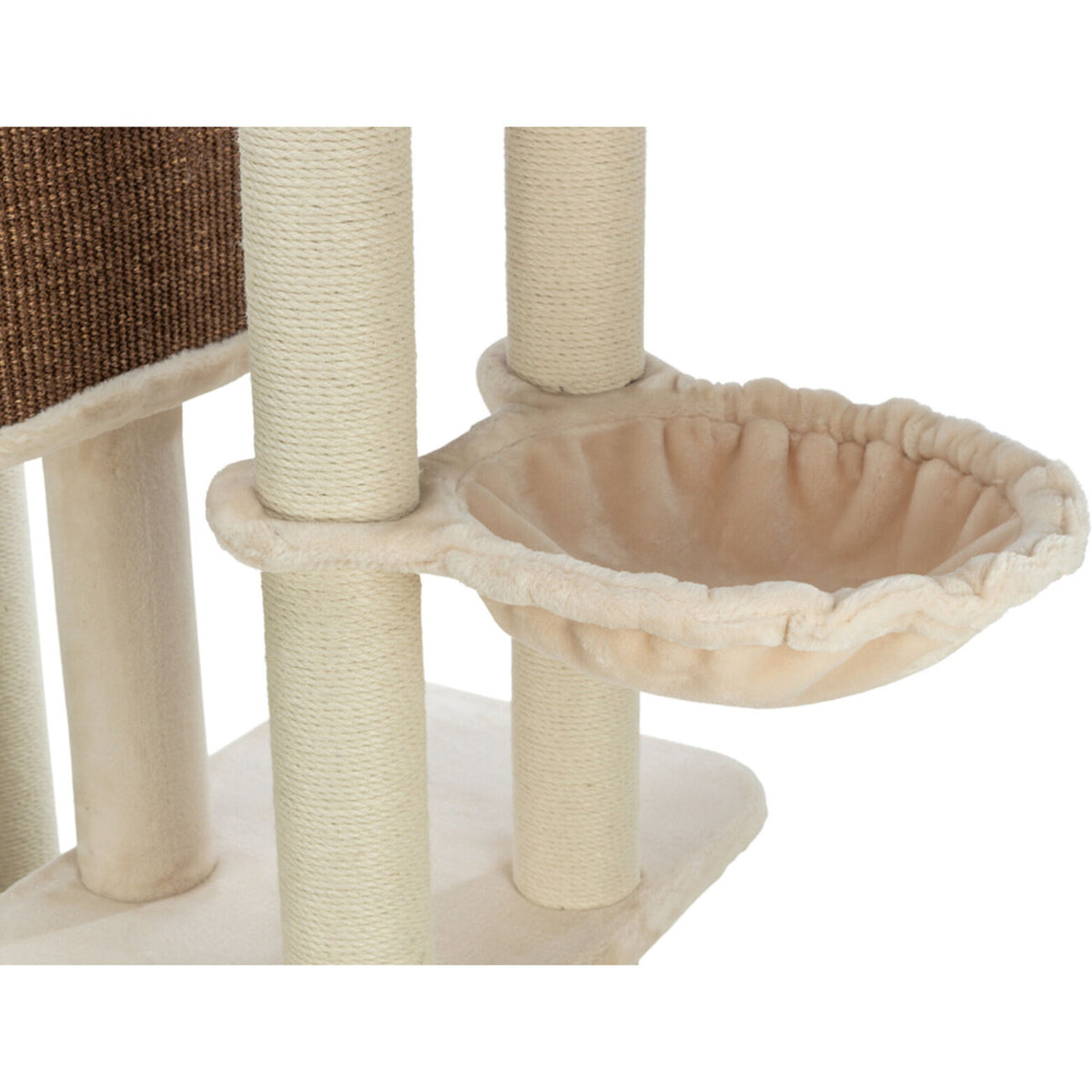 Kratzbaum Bertholo – 78 x 45 x 165 cm, creme/dunkelbraun