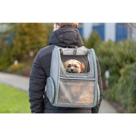 Hunde Rucksack Chloe in hellgrau