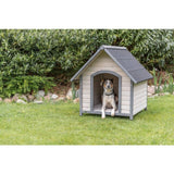 natura Hundehütte Cottage mit Satteldach – L: 96 × 105 × 112 cm, grau