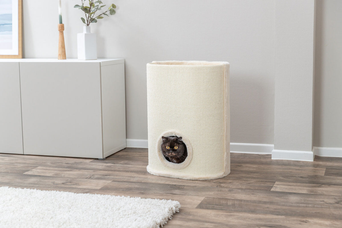 TRIXIE Cat Tower Arina – Luxuriöser Kratzbaum mit Höhle & Sisal für Katzen