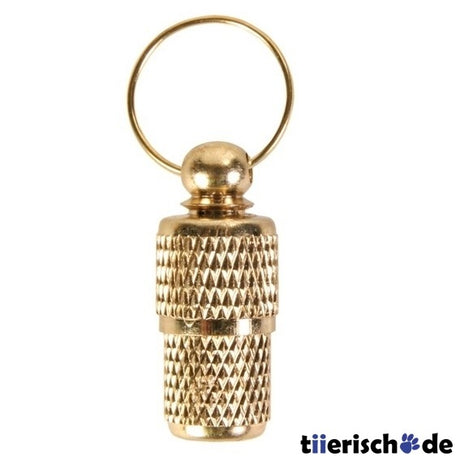 Adressanhänger aus Metall Gold