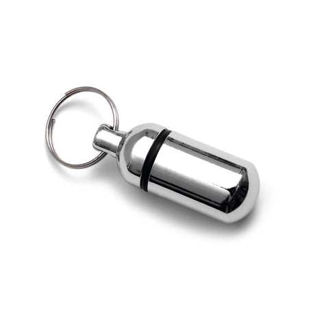 Adresstube für Hunde verchromt wasserdicht – Länge 3,6 cm x Breite 11 mm ( 10g)
