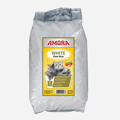 AMORA Katzenstreu White Compact Aloe Vera