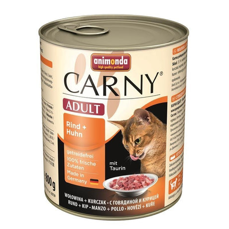 Carny Adult Katzenfutter – Rind & Huhn 6x800g