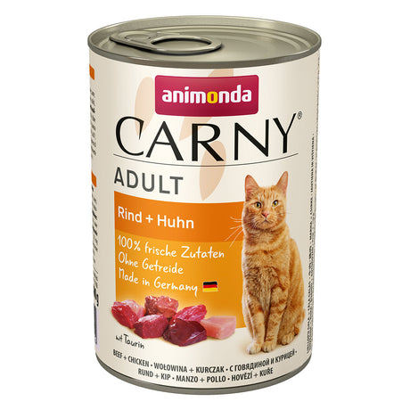 Carny Adult Katzenfutter – Rind & Huhn 6x400g