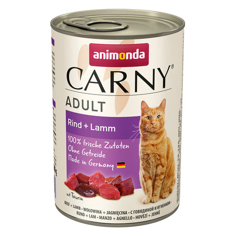 Carny Adult Katzenfutter – Rind & Lamm 6x400g