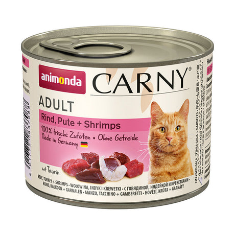 Carny Adult Katzenfutter – Rind, Pute+Shrimps  6x200g