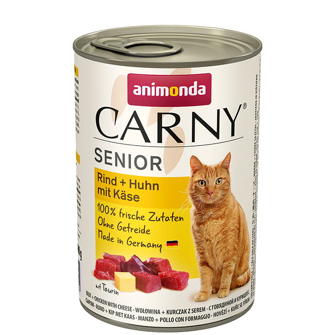 Animonda Carny Senior Katzenfutter – Rind & Huhn & Käse 6x400g