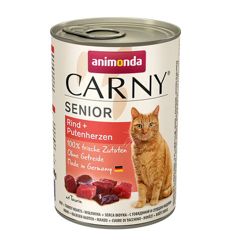 Animonda Carny Senior Katzenfutter – Rind & Putenherzen 6x400g