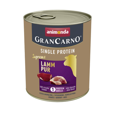 GranCarno Single Protein Hundefutter – Lamm - 6 x 800 g