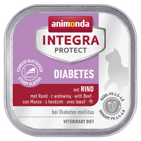 Animonda Integra Protect Diabetes Katzenfutter Schälchen – Rind 16x100g