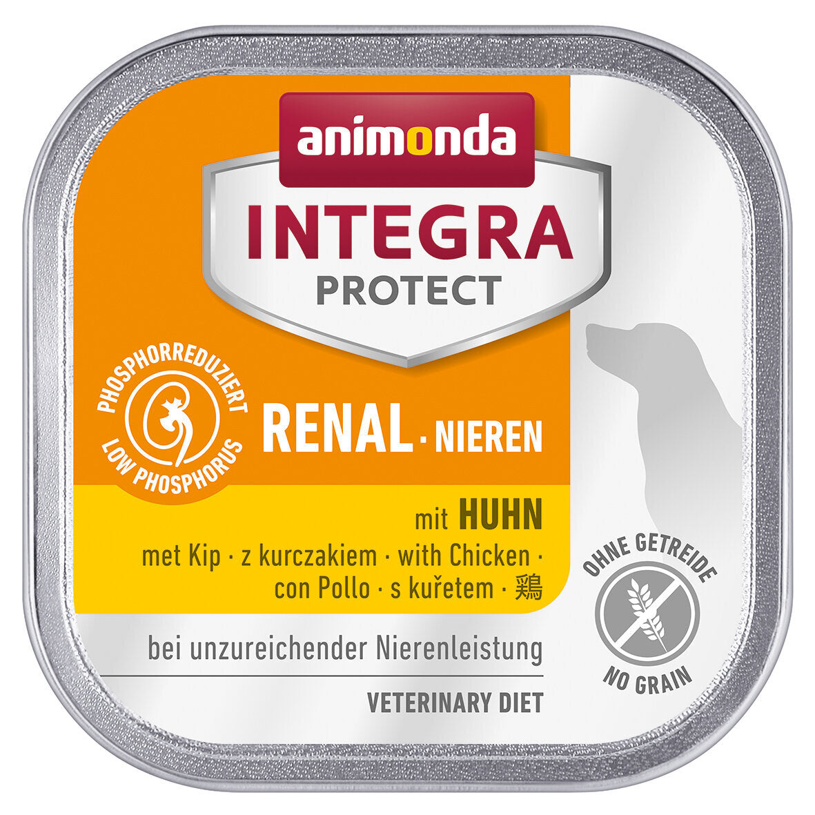 Animonda Integra Protect Niere Schälchen Hundefutter – Schwein 11x150g
