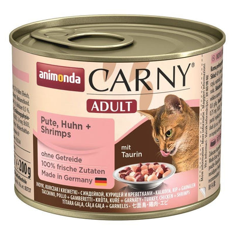 Katzen Nass Futter Carny Adult – Pute & Huhn & Shrimps, 6x200g