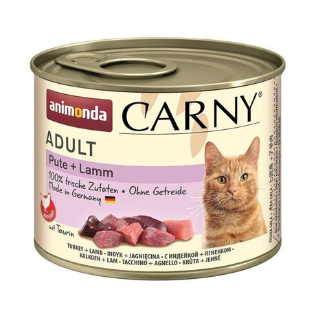 Katzen Nass Futter Carny Adult – Pute & Lamm, 6x200g