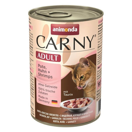 Katzen Nass Futter Carny Adult – Pute & Huhn & Shrimps, 6x400g