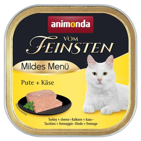 Mildes Menü Katzenfutter – 32 x 100 g, Pute & Käse