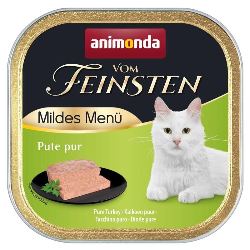 Mildes Menü Katzenfutter – 32 x 100 g, Pute pur