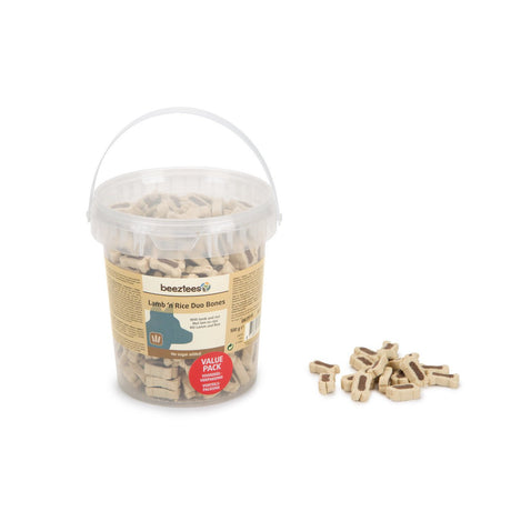 Beeztees Duo Bones Hundesnack – 500 g / Lamm + Reis