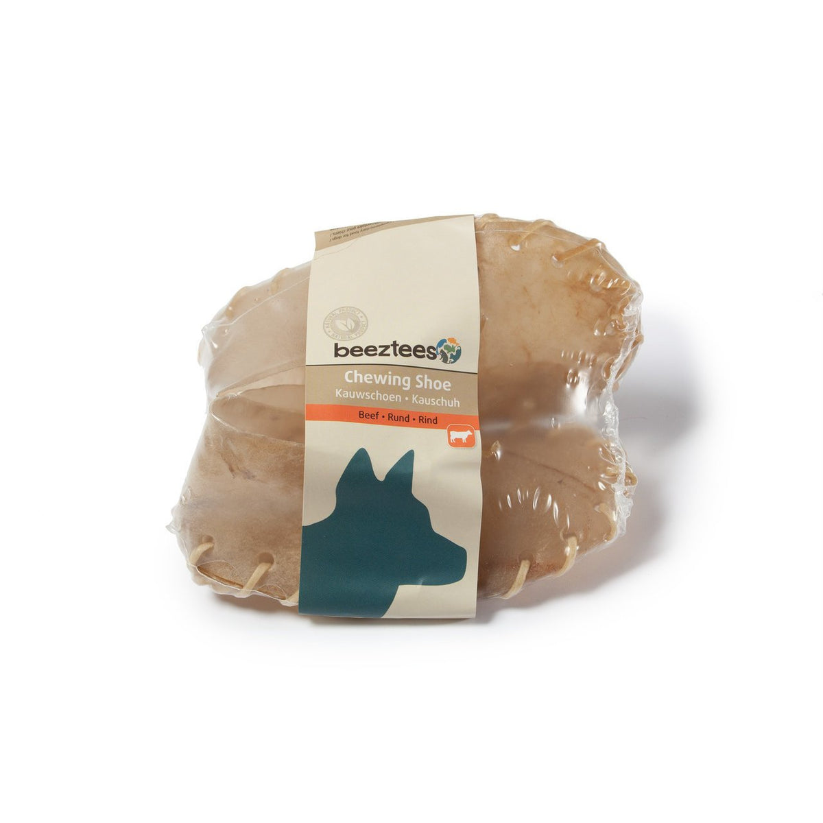 Beeztees Hundesnack Kauschuhe Rinderhaut für Hunde – 12 cm - 2 Stck