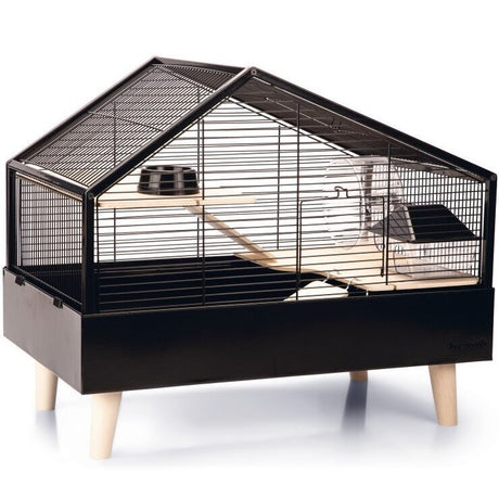 Beeztees Nagerkäfig Ayaz – 58 x 38 x 46 cm, schwarz