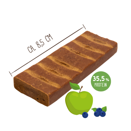Sammys Fitness-Schnitte – mit Äpfeln & Blaubeeren, 25 g