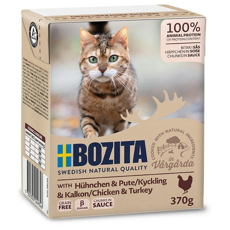 Häppchen in Sauce im Tetra Recart Katzenfutter – 6x370g, Hühnchen & Pute