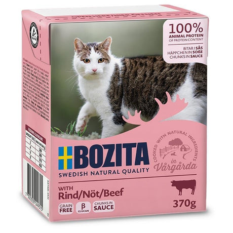 Häppchen in Sauce im Tetra Recart Katzenfutter – 6x370g, Rind