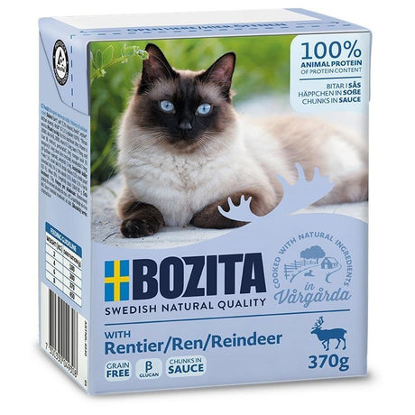Häppchen in Sauce im Tetra Recart Katzenfutter – 6x370g, Rentier