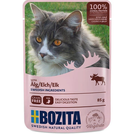 Katzenfutter Häppchen in Gelee – Elch - 12 x 85 g
