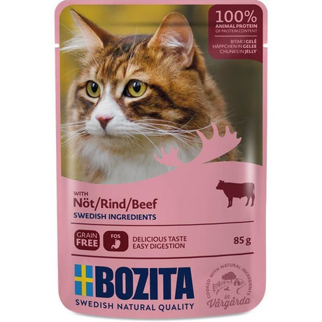 Katzenfutter Häppchen in Gelee – Rind - 12 x 85 g