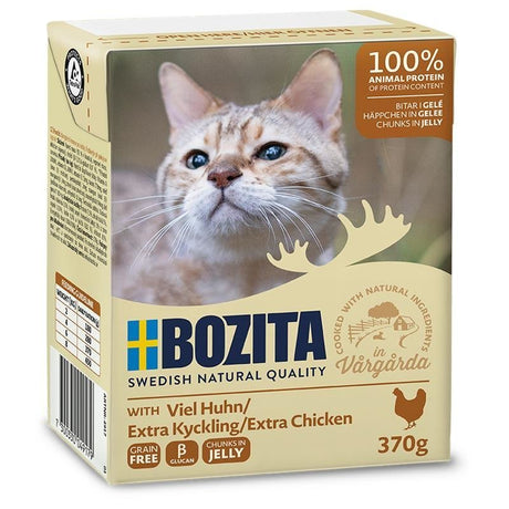 Bozita Katzenfutter Tetra Recart Häppchen in Gelee – Huhn 16x370g