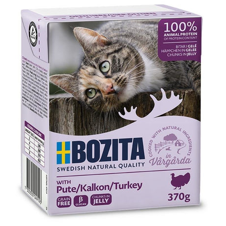 Bozita Katzenfutter Tetra Recart Häppchen in Gelee – Pute 16x370g