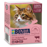 Bozita Katzenfutter Tetra Recart Häppchen in Gelee – Rinderhack 16x370g