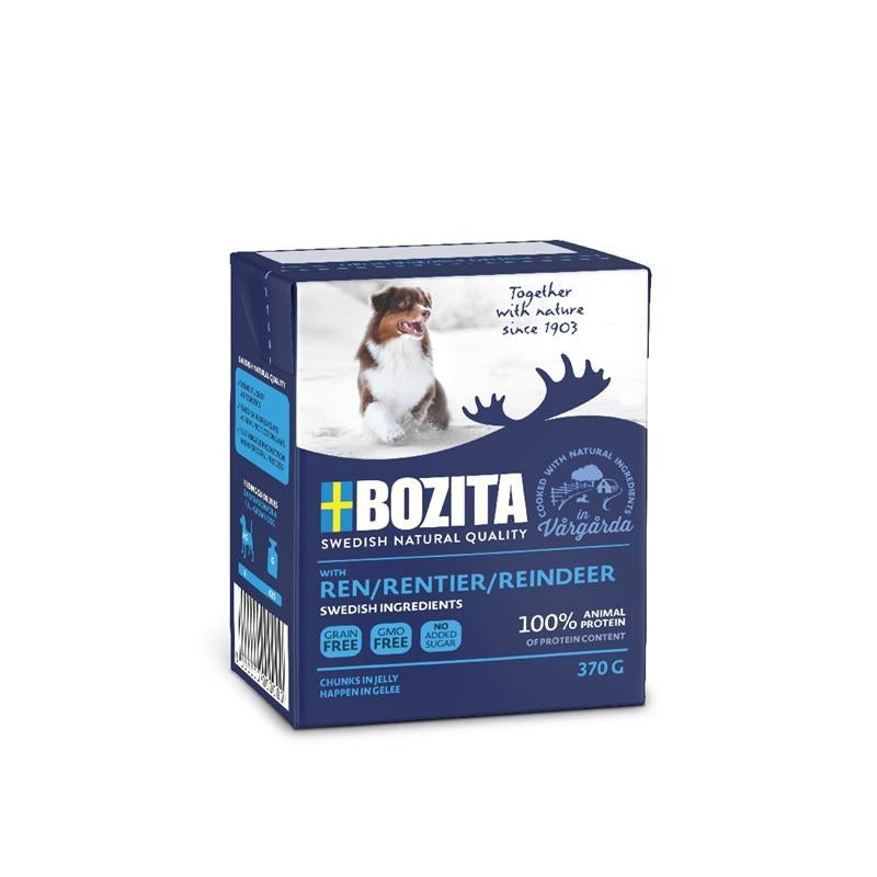 Happen in Gelee Hundenassfutter – 6x370g Rentier