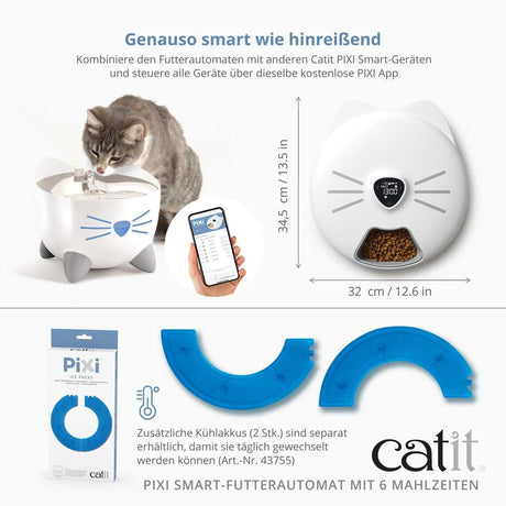 Catit Pixi Smart Futterautomat für 6 Mahlzeiten
