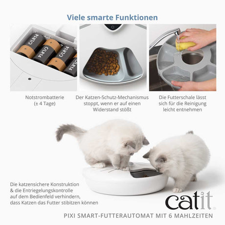 Catit Pixi Smart Futterautomat für 6 Mahlzeiten