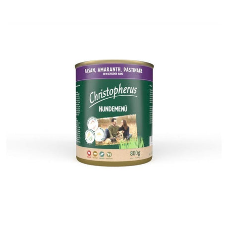 Christopherus Nassfutter Hundemenü Adult – mit Fasan, Amaranth, Pastinake 6x800g