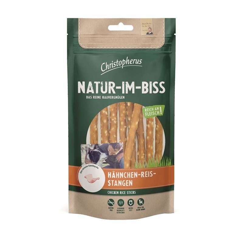 Natur im Biss Kausnacks – Hähnchen-Reis-Stangen, 70 g