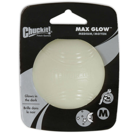 Chuckit Max Glow Ball für Hunde Ballschleuder – Medium, 6,5 cm