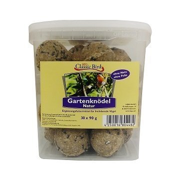 Classic Bird Gartenknödel NATUR 30er Knödel im Eimer ohne Netz & ohne Folie – 3 kg Eimer