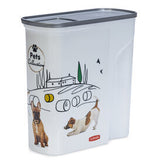 Curver Futtercontainer Hund – 6 L, bis 2,5 kg Trockenfutter, 12x28x28 cm