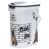 Curver Futtercontainer Hund – 10 L mit Griff, bis 4 kg Trockenfutter, 19x30x35 cm