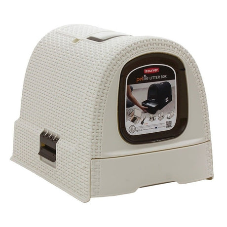 Curver Petlife Katzentoilette Style in Rattan Optik